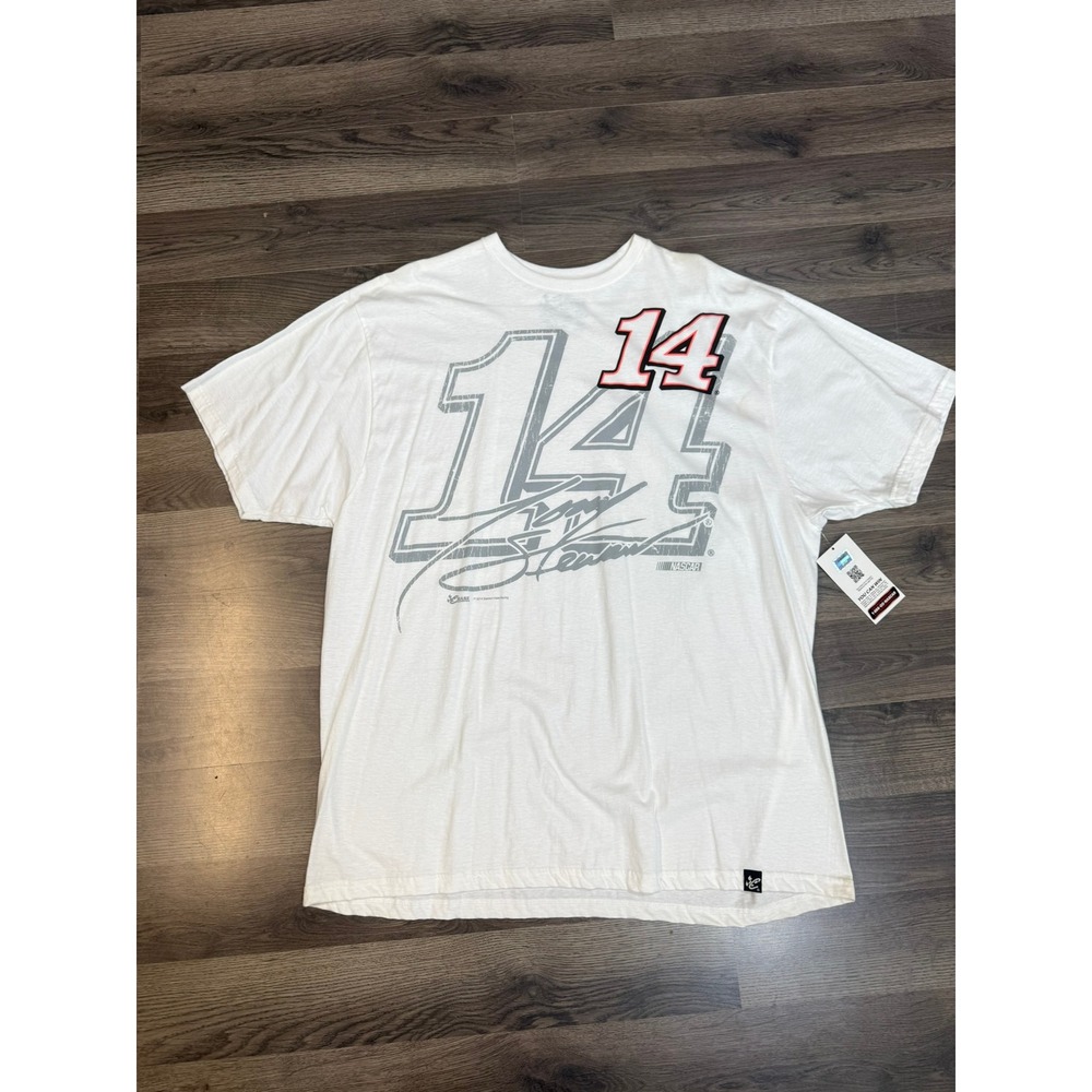 Chase Authentics Tony Stewart NASCAR #14 Graphic T-Shirt White Size 2XL NWT